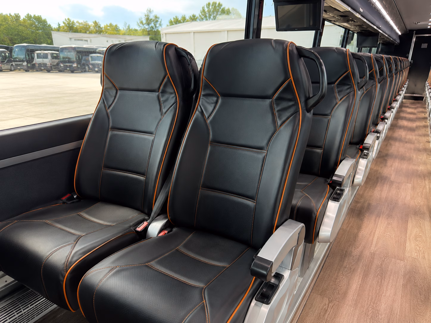 leander charter bus rental interior